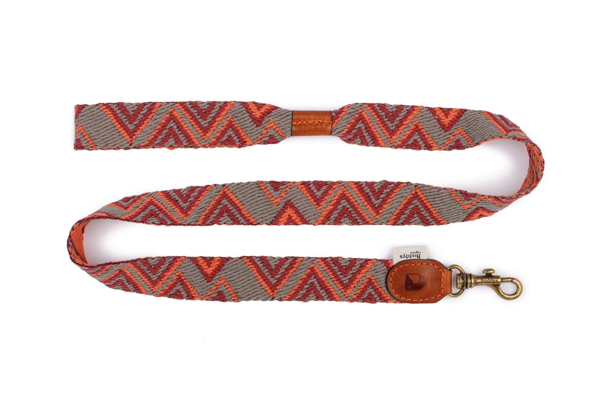 Повідець Peruvian в червоних тонах на білому фоні